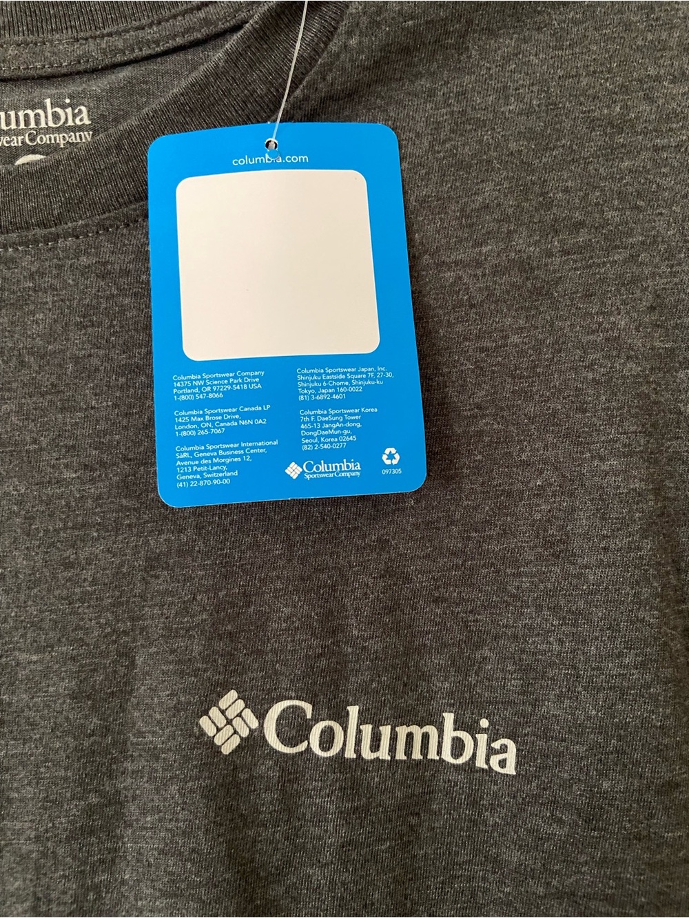 NWT Columbia Long Sleeve Shirt Dark Heather Grey - Men’s Small - Mountain Design - Picture 5 of 9